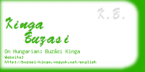 kinga buzasi business card